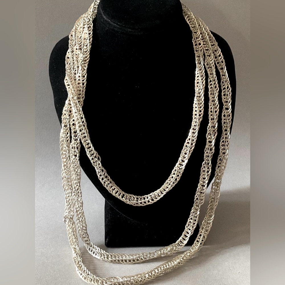 vintage, Guatemalan-style silver-plated wedding chain